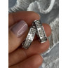 CLASSY 14K WHITE GOLD DIAMOND 1 CARAT EARRINGS LENGTH 0.83 INCH