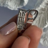 Classy 14K White Gold Diamond 1 Carat Earrings Length 0.83 Inch