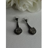 Elegant 925 Sterling Silver Marcasite Earrings Length 1.25 Inch