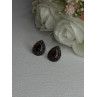 925 Sterling Silver Garnet & Marcasite Earrings Length 0.60 Inch
