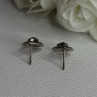 925 Sterling Silver Garnet & Marcasite Earrings Length 0.60 Inch