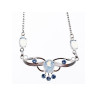 925 Sterling Silver Moonstone & Aquamarine Necklace