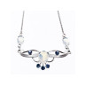 925 Sterling Silver Moonstone & Aquamarine Necklace