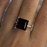 925 Sterling Silver Dravite Brown Tourmaline Ring Size 8