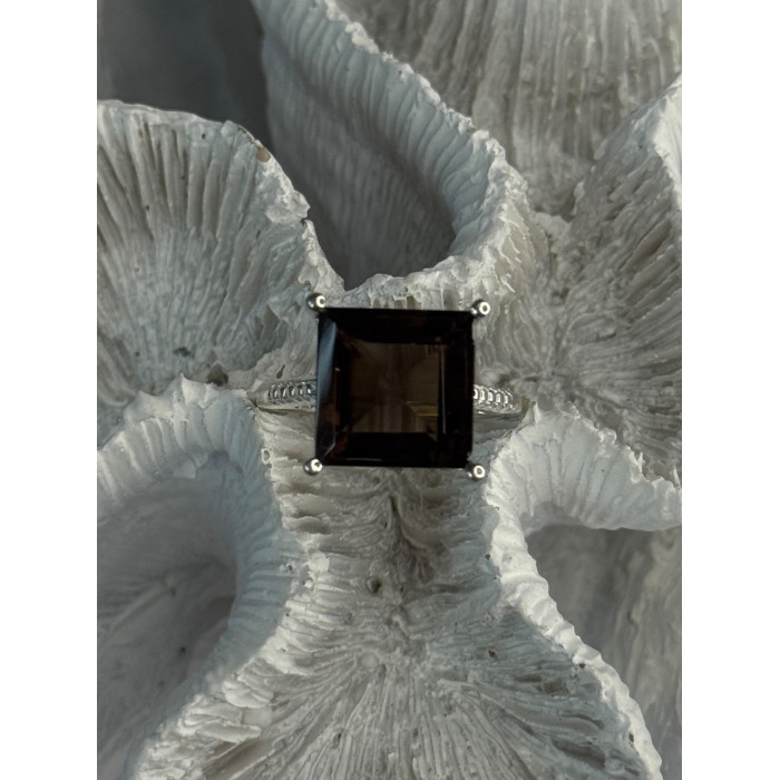 925 Sterling Silver Dravite Brown Tourmaline Ring Size 8