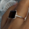 925 Sterling Silver Dravite Brown Tourmaline Ring Size 8