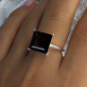 925 Sterling Silver Dravite Brown Tourmaline Ring Size 8