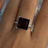 925 Sterling Silver Dravite Brown Tourmaline Ring Size 8