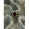 Vintage 925 Sterling Silver Garnet Ring Size 7