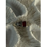 Vintage 925 Sterling Silver Garnet Ring Size 7