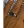 Vintage 925 Sterling Silver Garnet Ring Size 7