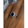 925 Sterling Silver Sapphire & Beryl Ring Size 7