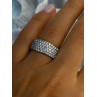 Elegant 925 Sterling Silver White Topaz Ring Size 6.5