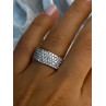Elegant 925 Sterling Silver White Topaz Ring Size 6.5