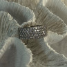 Elegant 925 Sterling Silver White Topaz Ring Size 6.5