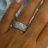 Elegant 925 Sterling Silver White Topaz Ring Size 6.5