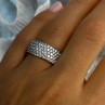 Elegant 925 Sterling Silver White Topaz Ring Size 6.5