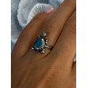 925 Sterling Silver Turtle Turquoise Ring Size 6.5