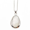 925 Sterling Silver Mother of Pearl Chain With Pendant Italy