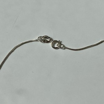 925 Sterling Silver Mother of Pearl Chain With Pendant Italy