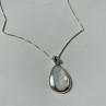 925 Sterling Silver Mother of Pearl Chain With Pendant Italy