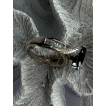 925 Sterling Silver Garnet & Beryl Ring Size 10