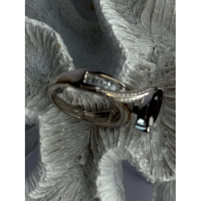 925 Sterling Silver Garnet & Beryl Ring Size 10