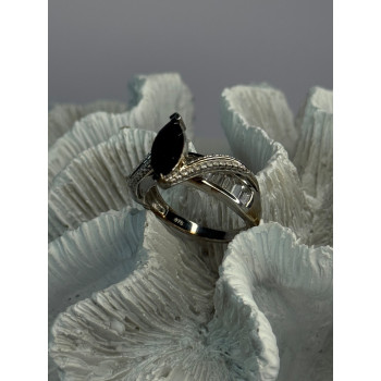 925 Sterling Silver Garnet & Beryl Ring Size 10