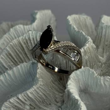 925 Sterling Silver Garnet & Beryl Ring Size 10