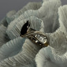 925 Sterling Silver Garnet & Beryl Ring Size 10