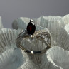 925 Sterling Silver Garnet & Beryl Ring Size 10