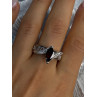 925 Sterling Silver Garnet & Beryl Ring Size 10