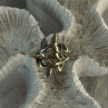 925 Sterling Silver Leaves Ring Size 9