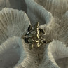 925 Sterling Silver Leaves Ring Size 9