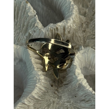 925 Sterling Silver Leaves Ring Size 9