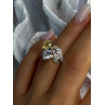 925 Sterling Silver Yellow & White Cz Ring Size 6