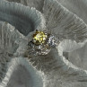 925 Sterling Silver Yellow & White Cz Ring Size 6