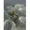 925 Sterling Silver Yellow & White Cz Ring Size 6