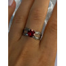 Vintage 925 Sterling Silver Ruby Ring Size 9.5