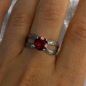 Vintage 925 Sterling Silver Ruby Ring Size 9.5