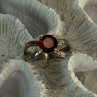 Vintage 925 Sterling Silver Ruby Ring Size 9.5