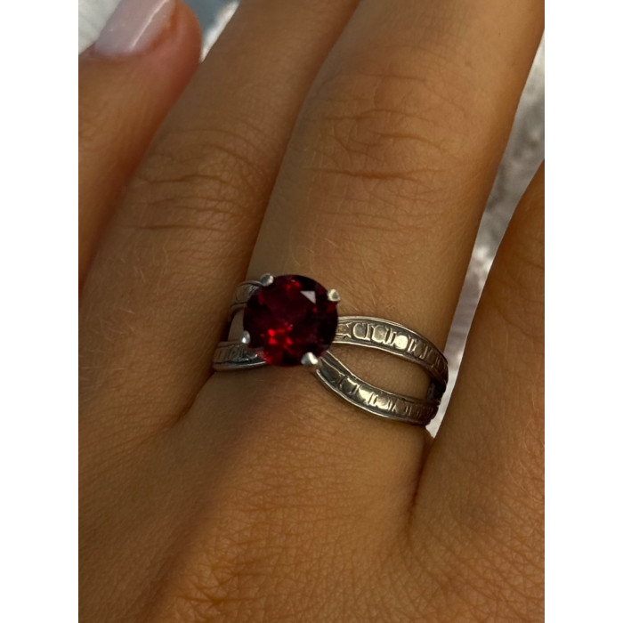 Vintage 925 Sterling Silver Ruby Ring Size 9.5