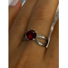 Vintage 925 Sterling Silver Ruby Ring Size 9.5