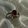 Vintage 925 Sterling Silver Ruby Ring Size 9.5