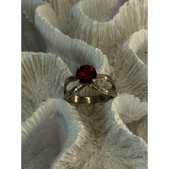 Vintage 925 Sterling Silver Ruby Ring Size 9.5