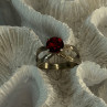 Vintage 925 Sterling Silver Ruby Ring Size 9.5