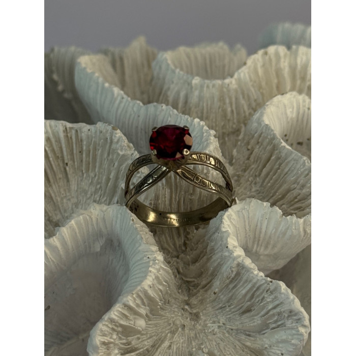 Vintage 925 Sterling Silver Ruby Ring Size 9.5