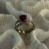 Vintage 925 Sterling Silver Ruby Ring Size 9.5
