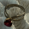 Vintage 925 Sterling Silver Ruby Ring Size 9.5