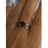Vintage 925 Sterling Silver Ruby Ring Size 9.5